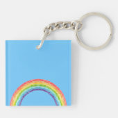 Regenboog en blauwe lucht sleutelhanger (Achterkant)