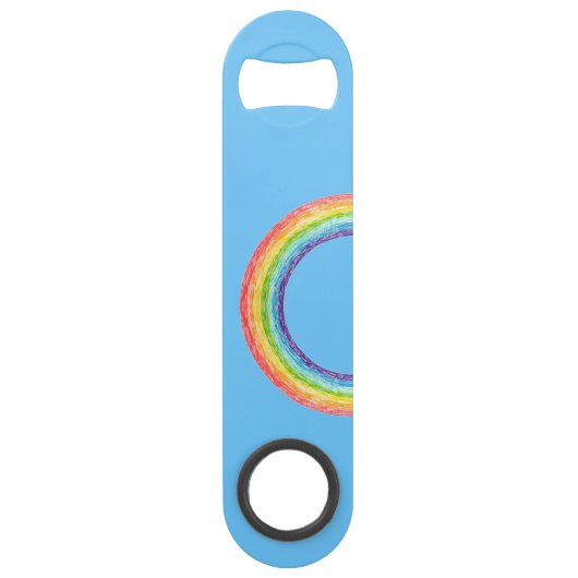 Regenboog en blauwe lucht speed flessenopener (Voorkant)