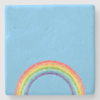 Regenboog en blauwe lucht