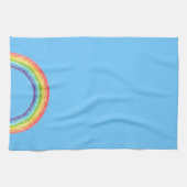 Regenboog en blauwe lucht theedoek (Horizontaal)