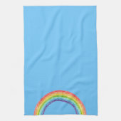 Regenboog en blauwe lucht theedoek (Verticaal)