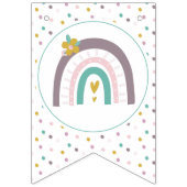 Regenboog en Bloemen Verjaardagsfeest Vlaggenlijn Vlaggetjes (Eerste vlag)