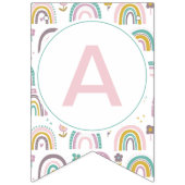 Regenboog en Bloemen Verjaardagsfeest Vlaggenlijn Vlaggetjes (Derde vlag)