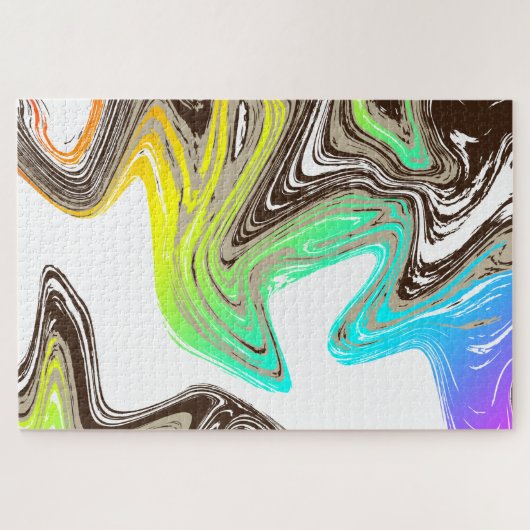 regenboog- en chocoladestrokken legpuzzel (Horizontaal)