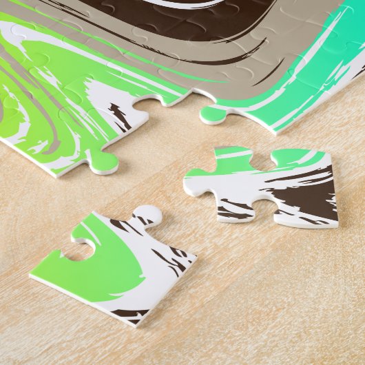 regenboog- en chocoladestrokken legpuzzel (Zijkant)