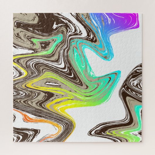 regenboog- en chocoladestrokken legpuzzel (Verticaal)