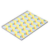 Regenboog en Cloud Schattige Modern Pattern Notiti Notitieboek (Linkerzijde)