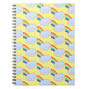 Regenboog en Cloud Schattige Modern Pattern Notiti Notitieboek