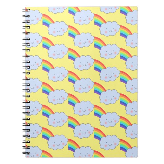 Regenboog en Cloud Schattige Modern Pattern Notiti Notitieboek (Voorkant)
