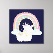 Regenboog en eendraads lammeren canvas afdruk (Voorkant)