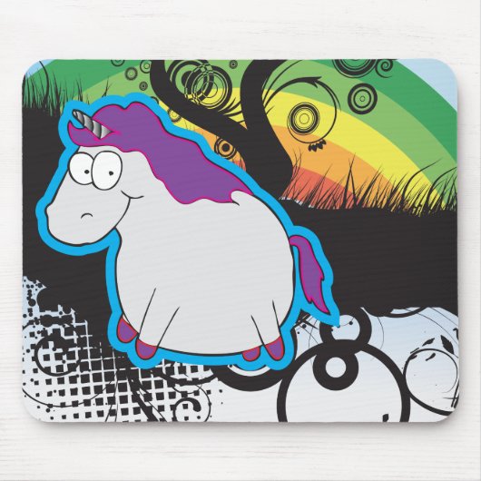 Regenboog en eenduidige Mousepad Muismat (Voorkant)