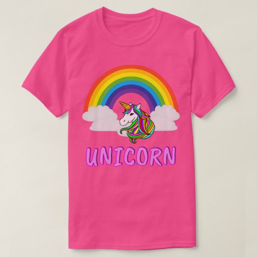 Regenboog en eenhoorn t-shirt (Design voorkant)