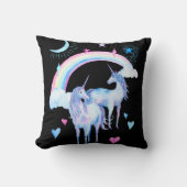 Regenboog en eenhoorns kussen (Voorkant)