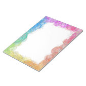 Regenboog- en glittergrens notitieblok (Schuin)