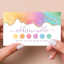 Regenboog En Goud Waterverf Agate Trouwkaart