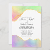 Regenboog en gouden agaat jongens babyshower per p kaart (Voorkant)