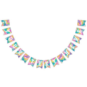 Regenboog en gouden banner