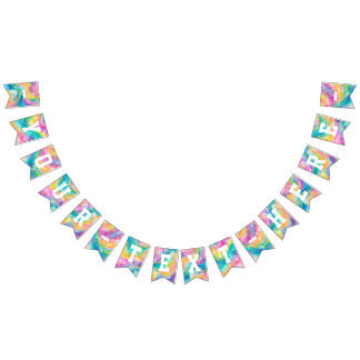 Regenboog en gouden banner