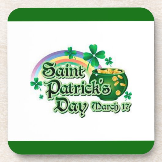 Regenboog en goudpit - bier onderzetter (Voorkant)