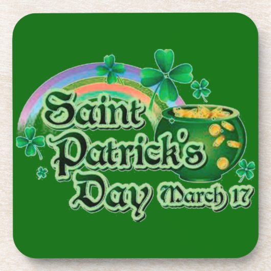 Regenboog en goudpit - drankjes onderzetter (Voorkant)