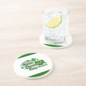 Regenboog en goudpit - zandsteen onderzetter (Zijkant)