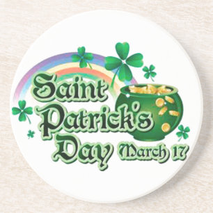 Regenboog en goudpit - zandsteen onderzetter