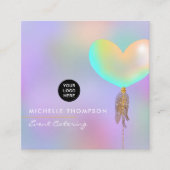 Regenboog en goudVisitekaartje Vierkante Visitekaartje (Voorkant)