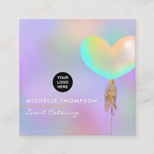 Regenboog en goudVisitekaartje Vierkante Visitekaartje (Voorkant)