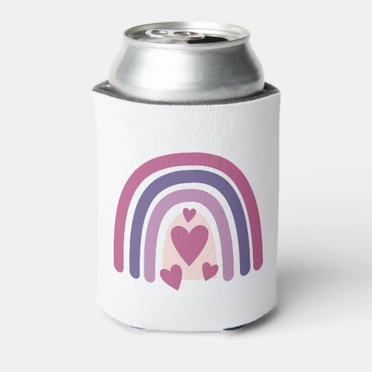 Regenboog en hart blikjeskoeler (Blikje Achterkant)