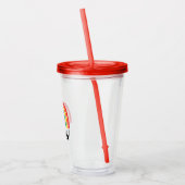 Regenboog en hart gepersonaliseerde acryl tumbler drinkbeker (Links)