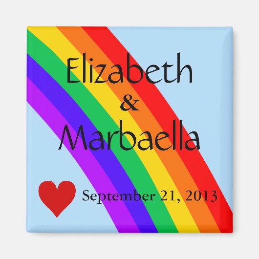 Regenboog en hart magneet (Voorkant)