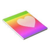 Regenboog en hart post-it notities notitieblok (Schuin)