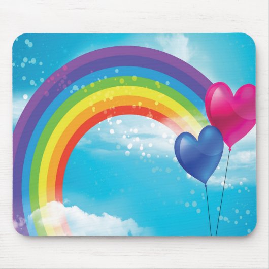 Regenboog en harten muismat (Voorkant)