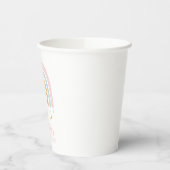 Regenboog en harten Pastel Eerste Verjaardag Papieren Bekers (Links)