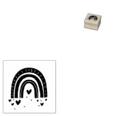regenboog en harten rubberstempel (Gestempeld)