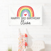 Regenboog en harten verjaardagsfeest banner (Insitu)