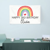 Regenboog en harten verjaardagsfeest banner (Beurs)