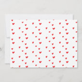 Regenboog en harten verjaardagsfeestje uitnodigen kaart (Achterkant)