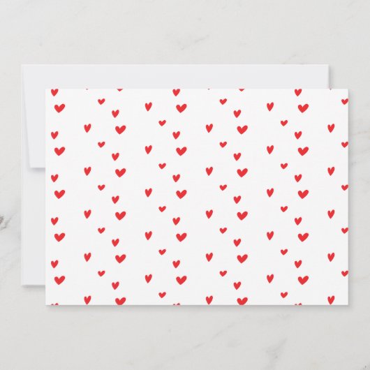 Regenboog en harten verjaardagsfeestje uitnodigen kaart (Achterkant)