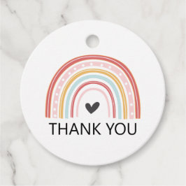 Regenboog en Hartjes Verjaardag Bedankt Favoriet T Bedankjes Labels