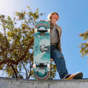 Regenboog en Hond Persoonlijk Skateboard