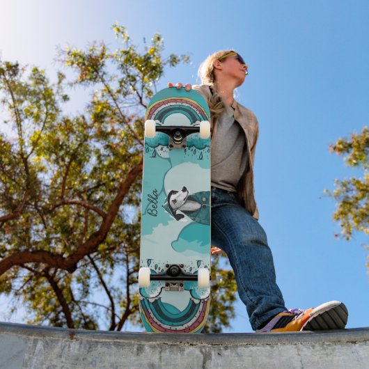 Regenboog en Hond Persoonlijk Skateboard (Buiten 1)