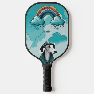 Regenboog en Hond Pickleball Paddle