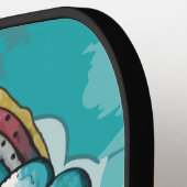 Regenboog en Hond Pickleball Paddle (Links Detail)