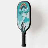 Regenboog en Hond Pickleball Paddle (Links)