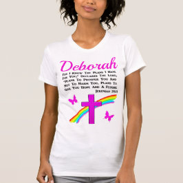 REGENBOOG EN KRUIS JEREMIA 29:11 T-SHIRT