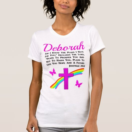 REGENBOOG EN KRUIS JEREMIA 29:11 T-SHIRT (Voorkant)