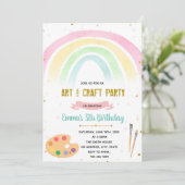 Regenboog en kunstpartij kaart (Staand voorkant)