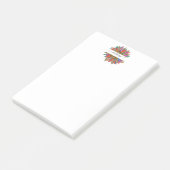 Regenboog en luipaardprint gepersonaliseerd post-it® notes (Schuin)