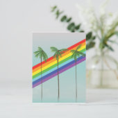 Regenboog en palmen briefkaart (Staand voorkant)